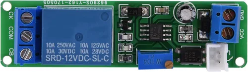 Miniatura 7 de 1 temporizador de 12 V CC e temporizador ajustable de apagado e interruptor de tiempo de relé de sincronización de 1 a 10 segundos 2.661 x 0.756 in