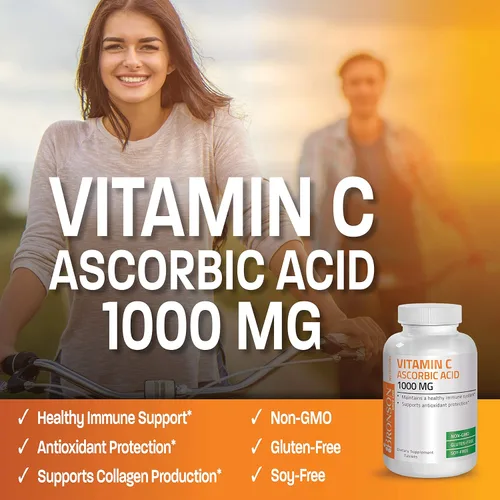 Miniatura 4 de Vitamina C Bronson Vitamins, pastillas de 0,035 oz premium sin OMG, ácido ascórbico, 1