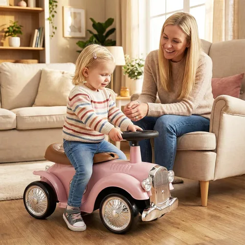 Miniatura 2 de HONEY JOY Coche de Paseo Infantil, Juguetes de Montar al Aire Libre para Niños Pequeños con Volante, Claxon y Almacenamiento, Coche Deslizante