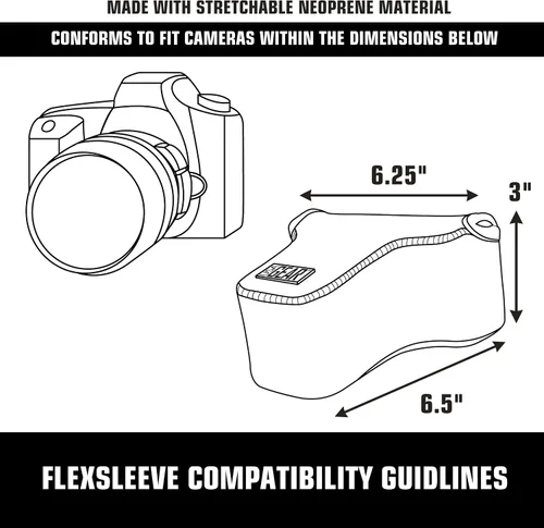 Miniatura 9 de USA GEAR - DSLR estuche/funda para cámara con almacenamiento de accesorios con cierre, flexible y pasador para cinturón de neopreno, compatible