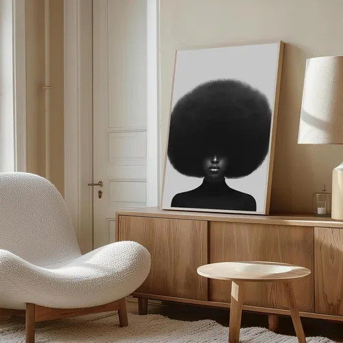 Miniatura 4 de Póster de personas negras, arte de mujeres afroamericanas, arte minimalista para mujer, impresión de mujer afro, obra de arte moderna, 16 x 24