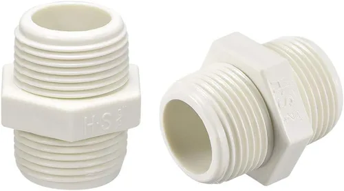 Miniatura 5 de uxcell Tubo de PVC accesorio hexagonal pezón G1 X G1 conector adaptador de rosca macho 5pcs
