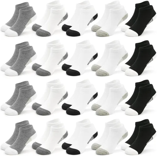 Miniatura 11 de ZERULETS Calcetines para niños, 20 pares de calcetines de tobillo de corte bajo cortos deportivos para niños y niñas, niños de 1 a 13 años