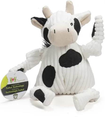 Miniatura 13 de HuggleHounds Knottie Juguete de Peluche para Perros - Juguete de Animal de Peluche para Perros, Juguetes para Cachorros, Juguete Chirriante
