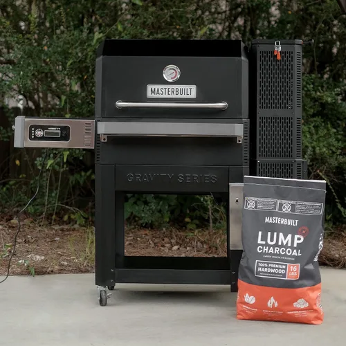 Miniatura 7 de Masterbuilt Gravity Series 800 - Plancha digital de carbón, parrilla y ahumador + carbón Masterbuilt Lump (16 libras)