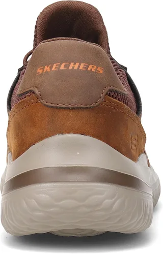 Miniatura 5 de Skechers Delson 3.0-Ezra - Tenis de cuero elástico para hombre, Marrón