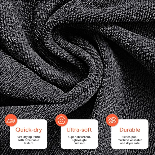 Miniatura 4 de TASALON Toalla de microfibra para el pelo para salón, paquete de 10, 29 x 16 pulgadas, toallas faciales de secado rápido y ultrasuaves con absorción