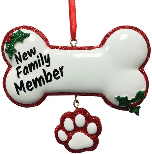 Kurt Adler Adorno de hueso de perro para nuevo miembro de la familia