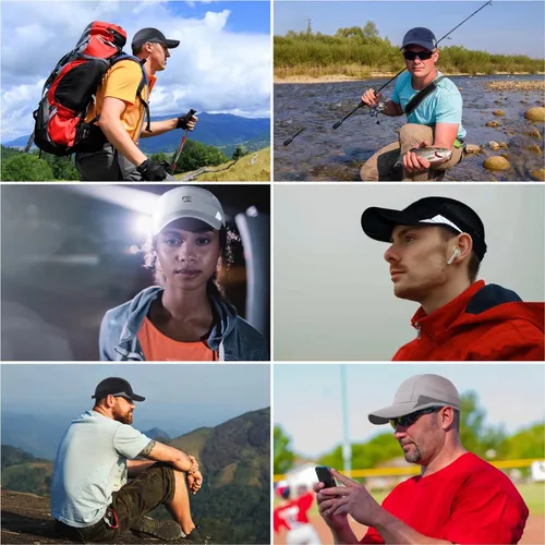 Miniatura 6 de GADIEMKENSD Gorra deportiva transpirable reflectante sin estructurar para hombres y mujeres