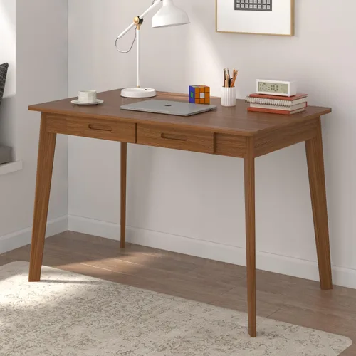 Miniatura 9 de ECACAD Escritorio para computadora con 2 cajones, escritorio de oficina en casa de 39 pulgadas, mesa de trabajo de estudio de escritura