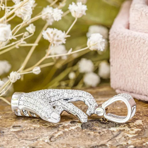 Miniatura 7 de Facet Jewel Colgante hecho a mano con circonita cúbica de 1 quilate para hombre en plata de ley 925 (VVS, 1.12 CTW), Metal Gema, Circonita Cúbica