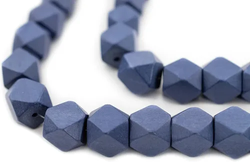 Miniatura 67 de TheBeadChest - Cuentas de madera de cubo sin esquinas azul azul: cuentas orgánicas naturales de corte de diamante de 0.787 in para la fabricación