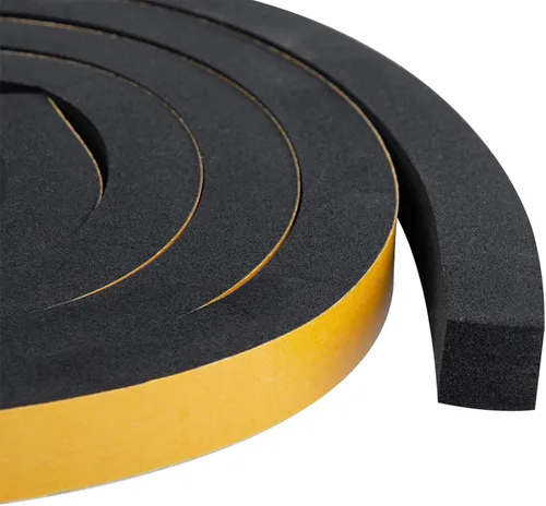 Miniatura 7 de Burlete de espuma de neopreno, 2 pulgadas de ancho x 3/8 pulgadas de grosor, tira de sellado de jamba de puerta con respaldo adhesivo para puertas