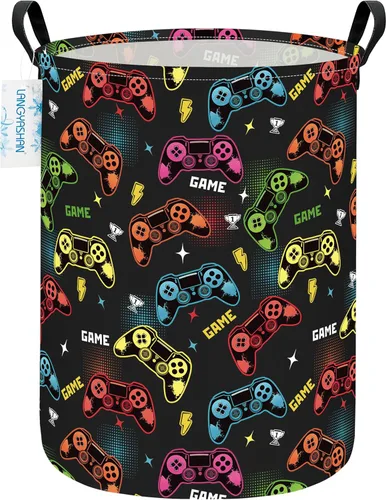 Miniatura 19 de Cesta de lona plegable para lavandería, cesta organizadora para almacenamiento, contenedores de juguetes, cestas de regalo, ropa de dormitorio, ropa