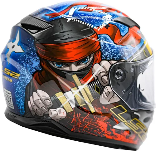 Miniatura 2 de LS2 Casco integral Stream Street Casco Ninja Red Blue