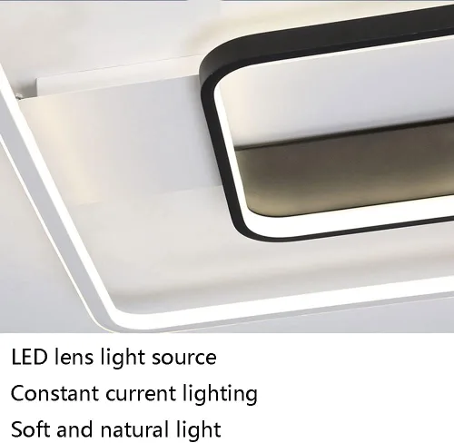 Miniatura 7 de Lámpara de techo LED de 45 W, con control remoto, brillo regulable, 3000-6000 K, lámpara de techo moderna de montaje empotrado para sala de estar