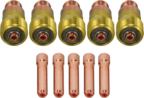 Miniatura 13 de RIVERWELD TIG Stubby Gas Lens 17GL040 0.040" y 0.039 in Orifice Fit SR WP 17 18 26 TIG Antorcha de soldadura 3pk