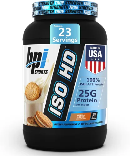Miniatura 10 de BPI Sports ISO HD Proteína Aislada en Polvo – 100% Aislado de Suero, Polvo de Proteína para Ganancia Muscular - Chocolate Brownie - 1.6 Libras - 23