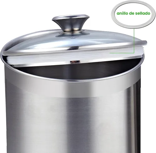 Miniatura 7 de Cooks Standard Juego de recipientes de almacenamiento de acero inoxidable para alimentos, tamaño mediano, 4 piezas, 0.95qt/1.6qt/2.5qt/3.5qt