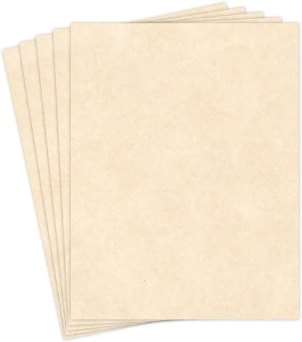 Papel de cartulina reciclada de pergamino natural, ideal para artes y manualidades, invitaciones, menús de restaurantes, tarjetas de felicitación,