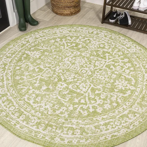 Miniatura 26 de JONATHAN Y Boho Medallion - Alfombra para interiores y exteriores, 3 x 5 pies, color verde azulado/gris, tejido texturizado Malta, para patio