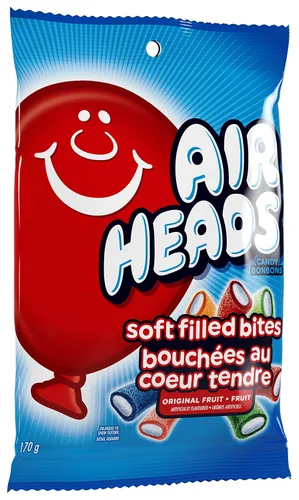 Miniatura 4 de Airheads Soft Filled Bites - Caramelo masticable con sabor a fruta, sabores surtidos, 6.00 oz