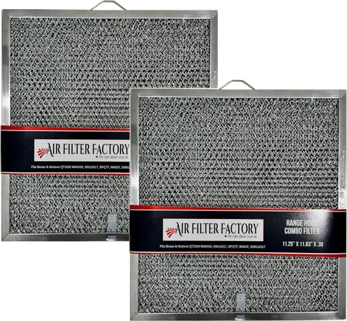 Air Filter Factory Filtro de campana extractora BPQTF, 99010317, QT2000, WA6500, WA65F, S99010317 Reemplazo para Broan Nutone Aluminio Grasa Malla