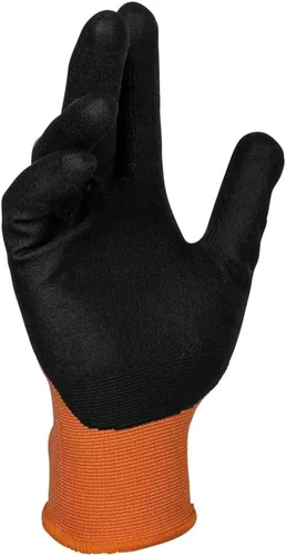 Miniatura 11 de Klein Tools 60582 Guantes de Trabajo, Guantes de Punto Sumergidos Resistentes a Cortes ANSI A1 con Revestimiento de Nitrilo, Nylon-Spandex