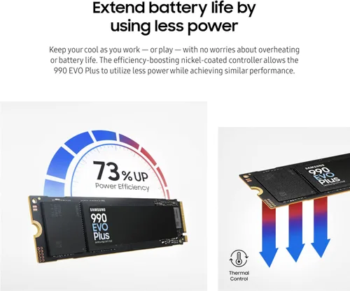 Miniatura 6 de Samsung 990 EVO SSD 1TB, PCIe Gen 4x4, Gen 5x2 M.2 2280 NVMe - Unidad de estado sólido interna, Velocidades de hasta 5,000MB/s, Actualización