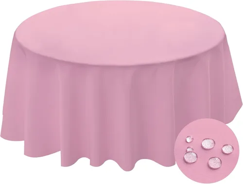 Miniatura 16 de BYDOLL Mantel redondo de 48 pulgadas para la parte superior de un máximo de 38 pulgadas de diámetro, color beige, lavable, al aire libre, resistente