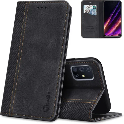 Miniatura 42 de AKABEILA Para Samsung A5 2017 Cartera Funda de Tarjeta de Crédito Titular Cierre Magnético Kickstand PU Cuero A Prueba de Golpes Flip Folio Libro