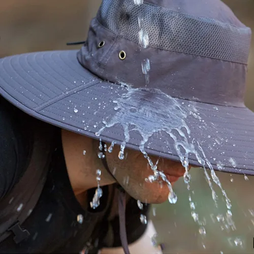 Miniatura 4 de Leotruny Sombrero de pescador de ala súper ancha UPF50+ sombrero impermeable para pesca, senderismo, camping