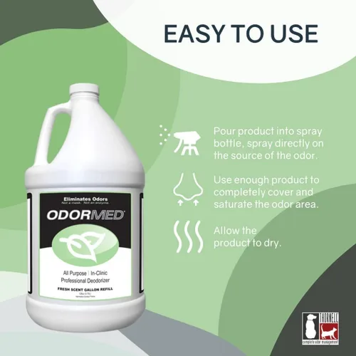 Miniatura 2 de Odormed - Recambio para eliminar olores para mascotas, eliminador de olores fuertes para suelos, paredes, jaulas y más, desodorante de clínica