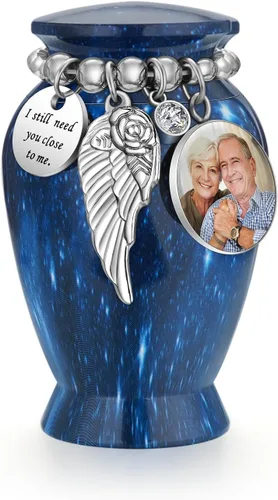 Miniatura 23 de Dletay Urnas pequeñas para cenizas humanas, recuerdo de 2.85 pulgadas, mini urna de cremación conmemorativa para mujeres y hombres, urnas funerarias