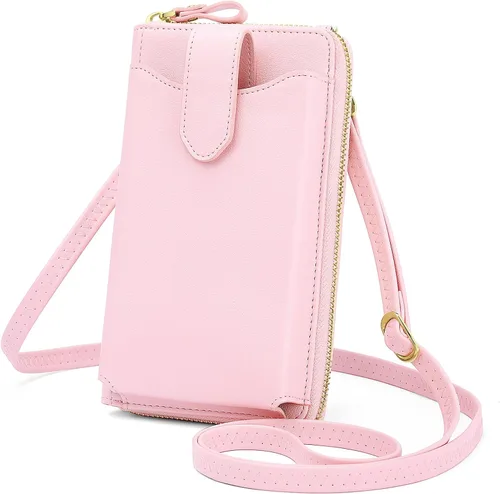 Peacocktion - Bolso pequeño para teléfono celular, para mujeres, minibolso de hombro ligero para cruzarse por el cuello, con ranuras para tarjetas
