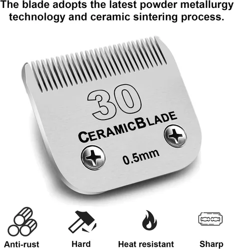 Miniatura 6 de 3 piezas 30 cuchillas para cortapelos de aseo canino Compatibles con Andis Pet Clipper/Oster A5/Wahl KM Series Cortapelo para perros, cuchilla