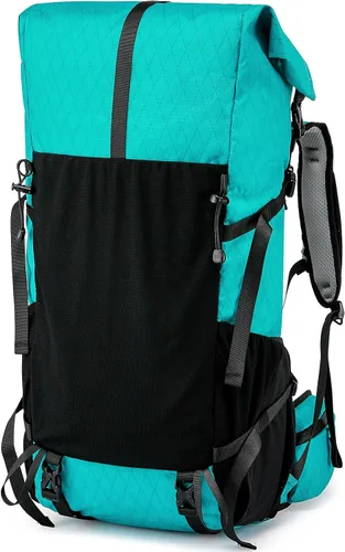 Miniatura 11 de Mochila de senderismo, 40L a 50L de capacidad extra grande, bolsa de senderismo, mochila de campamento con marco interno, mochila deportiva ligera
