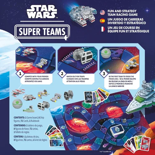 Miniatura 2 de Juego de mesa Star Wars Super Teams - Carrera de estrategia rápida a través de la galaxia, divertido para familias, niños y adultos, a partir de 7