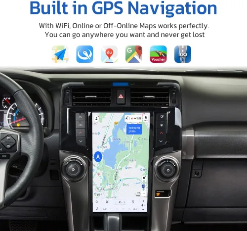 Miniatura 4 de aoonav 13.6 pulgadas Android 13 Car Stereo Radio Actualización para Toyota 4Runner 2009-2018 Reproductor de video multimedia navegación GPS 1080P