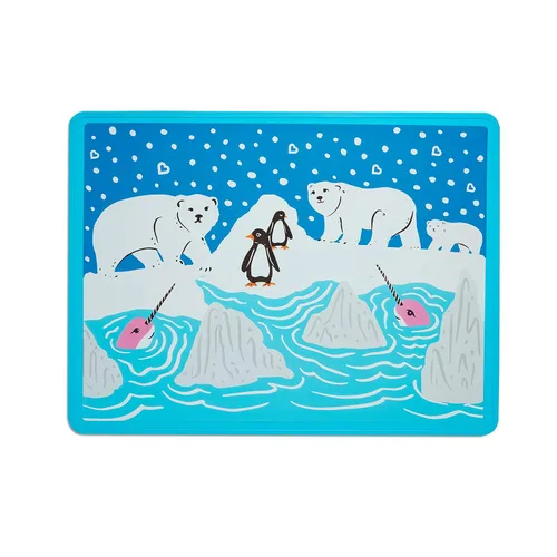 Miniatura 8 de Munchkin® WildLove - Mantel individual reversible de silicona para niños, 1 unidad, Orca