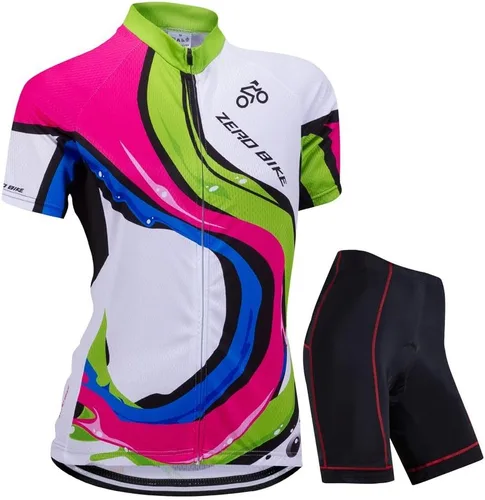 Miniatura 7 de Jersey de ciclismo para mujer, de manga corta, secado rápido, transpirable, para montaña.