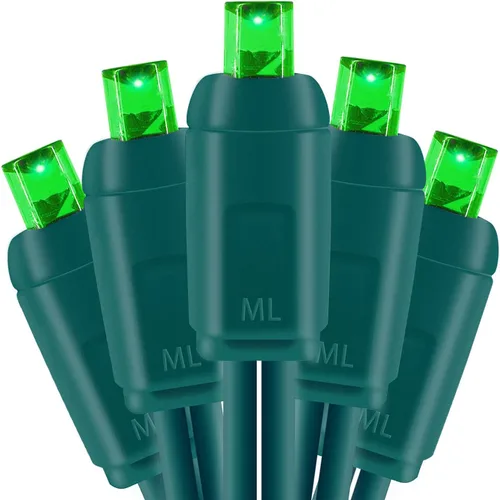 Miniatura 15 de Mini luces LED de Navidad de 0.197 in, tira de luces LED para decoración de árboles de Navidad en exteriores e interiores, grado comercial, cable
