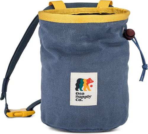 Miniatura 8 de Oso Supply Co - Bolsa de tiza de lona encerada - Bolsillo con cremallera y bolsa de malla para bouldering, escalada en roca, gimnasio, levantamiento