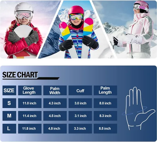 Miniatura 6 de ANDORRA Guantes de esquí impermeables con pantalla táctil para mujer