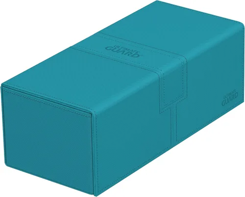 Miniatura 25 de Ultimate Guard Twin Flip'n'Tray 200+, estuche para mazo para 200 tarjetas TCG de doble manga + bandeja de dados, color rojo, cierre magnético