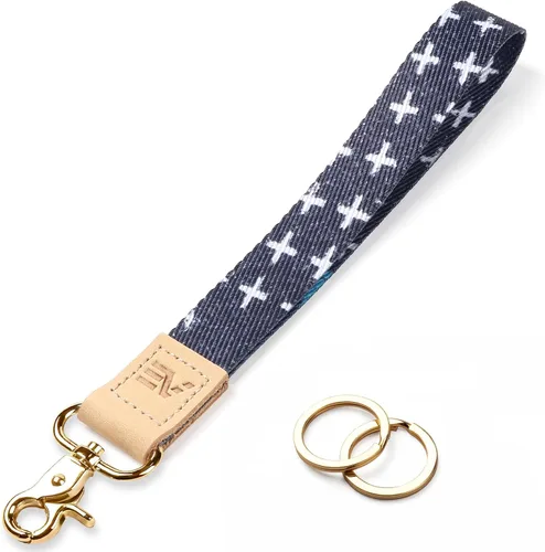 Miniatura 43 de EcoVision - Llaveros lindos con correa para llaves, llavero de muñeca para mujer, correa de insignia con 2 argollas para llaves