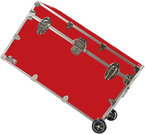 Miniatura 10 de C&N Footlockers - Baúl de almacenamiento de graduados XL con ruedas - Fabricado en los Estados Unidos - Reposapiés de acero para dormitorio