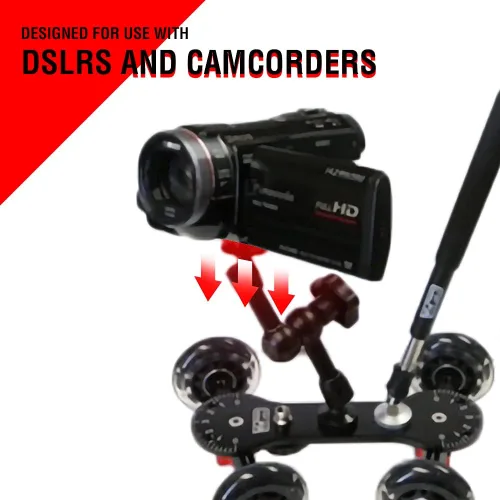 Miniatura 3 de Vidpro SK-22 Carrito Profesional para Patinaje - Deslizador Rodante para Cámaras DSLR y Videocámaras Ideal para Tomas a Bajo Nivel y Paneo