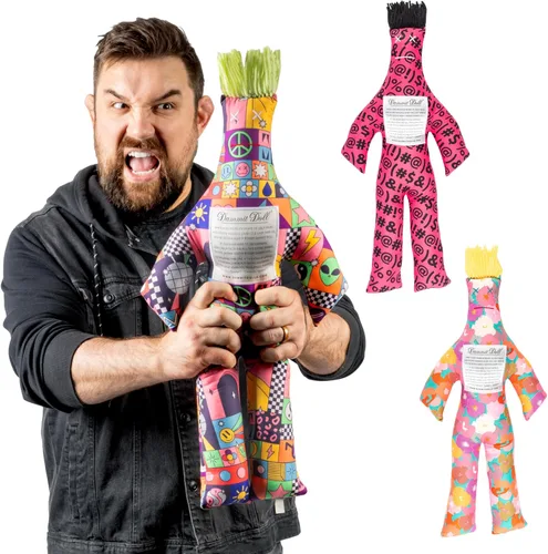 Dammit Doll XL - Divertido regalo de broma para aliviar el estrés, color aleatorio, para aliviar la ira y la frustración, elefante blanco o muñeca