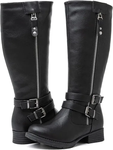 Miniatura 2 de GLOBALWIN Botas altas hasta la rodilla para mujer, botas de equitación cómodas para mujer, tacón bajo